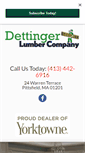 Mobile Screenshot of dettingerlumber.com